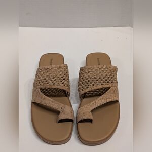 NWT Baretraps Women's 9 Gavina Cork Natural Tan Slip On Sandals